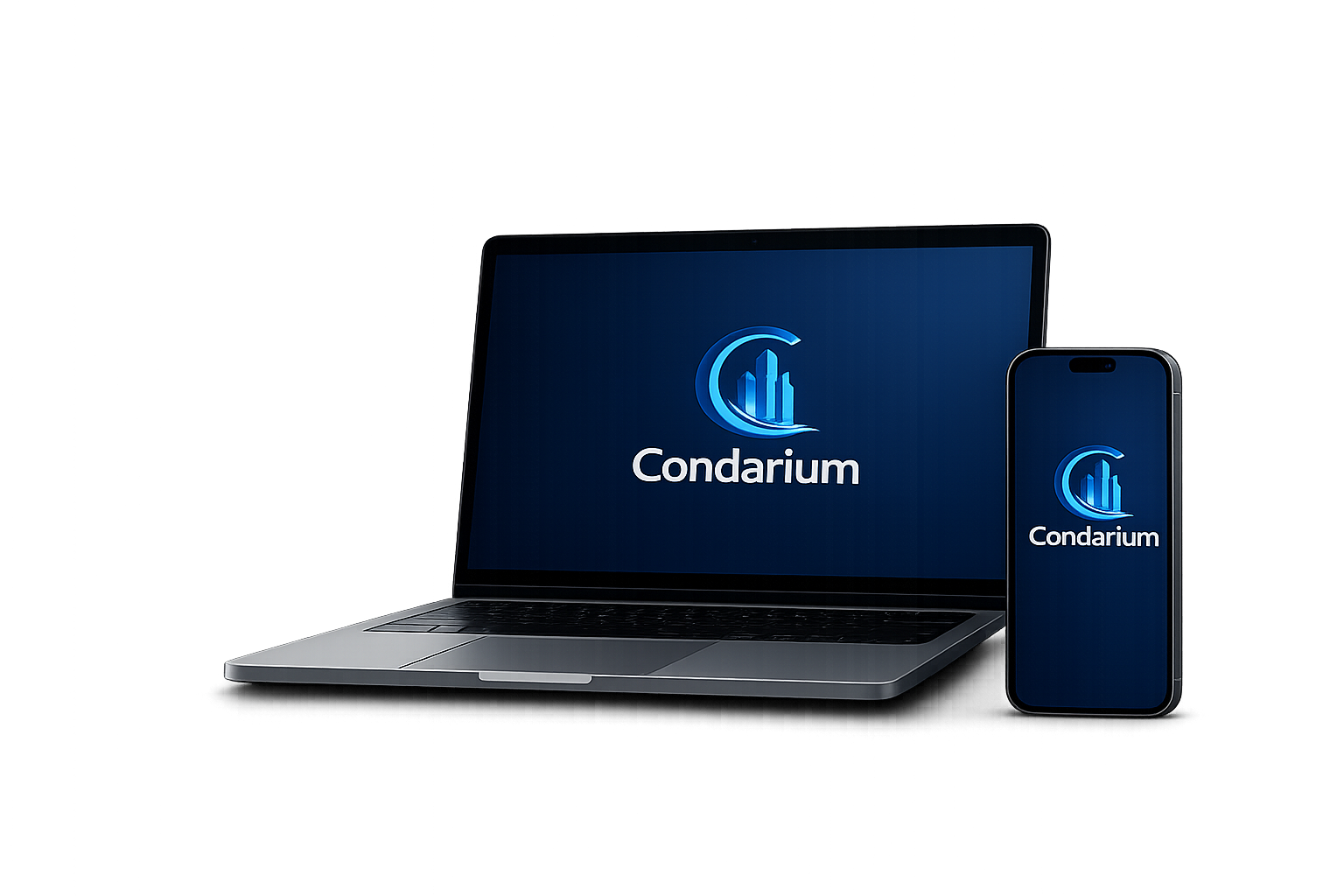 Condarium rodando em desktop e mobile